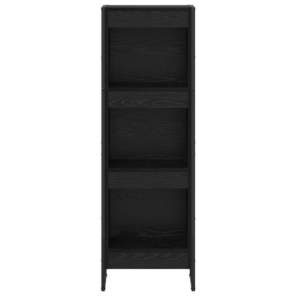 Bücherregal Schwarz Eichen-Optik 80 x 30 x 155 cm Holzwerkstoff