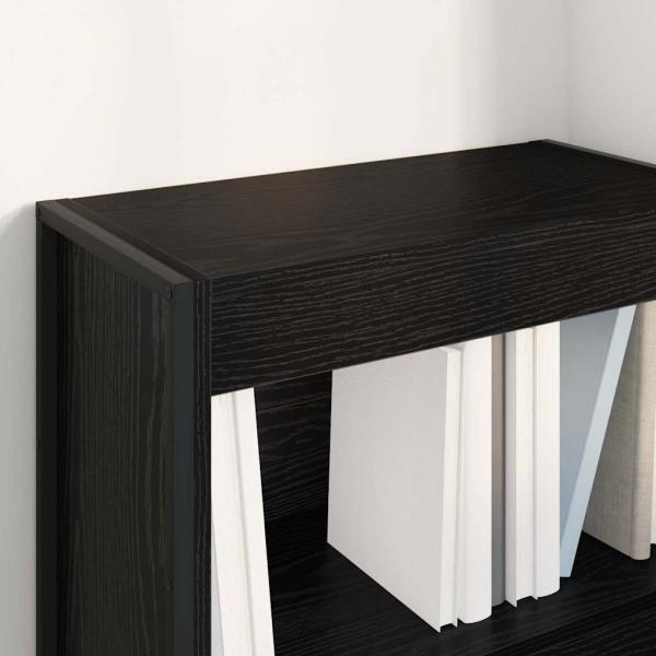 Bücherregal Schwarz Eichen-Optik 80 x 30 x 155 cm Holzwerkstoff