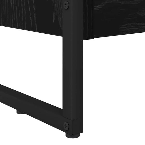 Bücherregal Schwarz Eichen-Optik 80 x 30 x 155 cm Holzwerkstoff