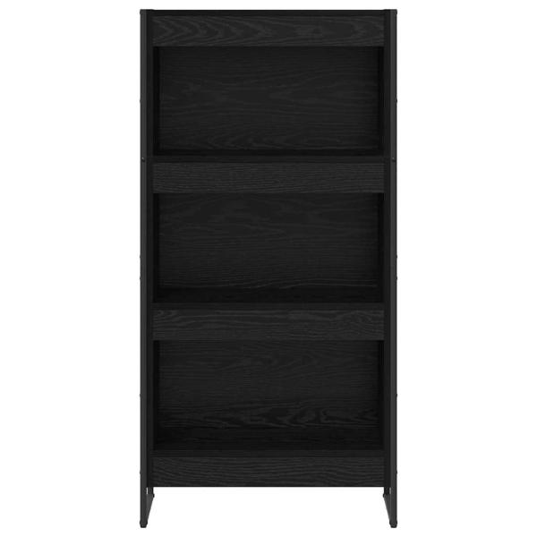 Bücherregal Schwarz Eichen-Optik 80 x 30 x 155 cm Holzwerkstoff