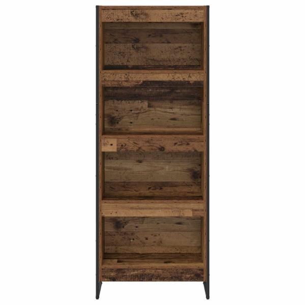 Bücherregal 60 x 30 x 155 cm Holzwerkstoff Altholz
