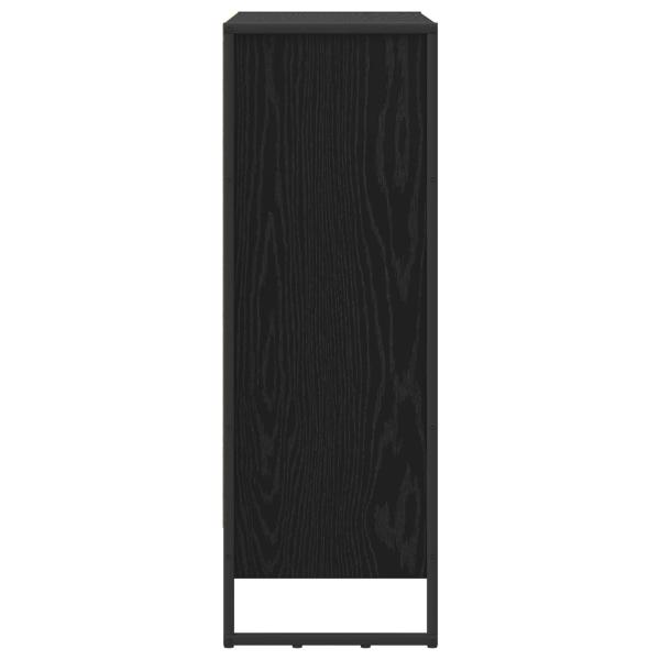 Bücherregal Schwarz Eichen-Optik 80 x 30 x 155 cm Holzwerkstoff