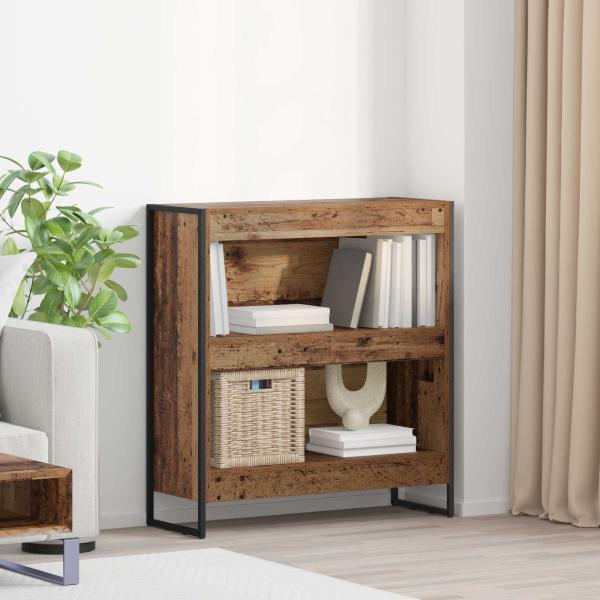 ARDEBO.de - Bücherregal Altholz 80 x 30 x 155 cm Holzwerkstoff