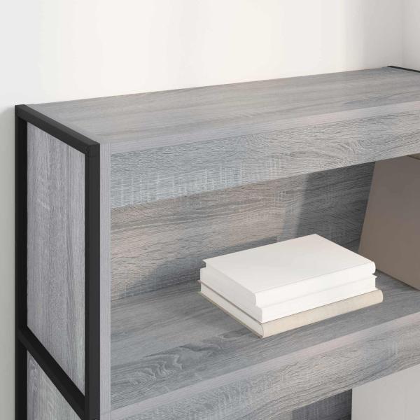 ARDEBO.de - Bücherregal Graues Sonoma 80 x 30 x 155 cm Holzwerkstoff