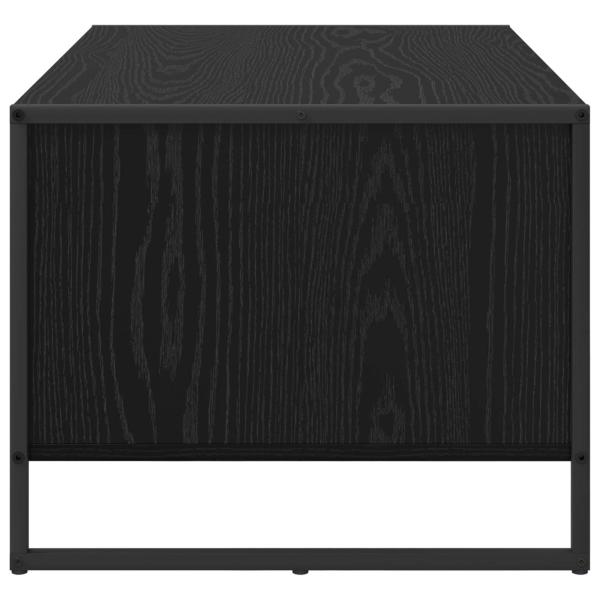 Couchtisch Schwarz Eichen-Optik 80 x 50 x 40 cm Holzwerkstoff