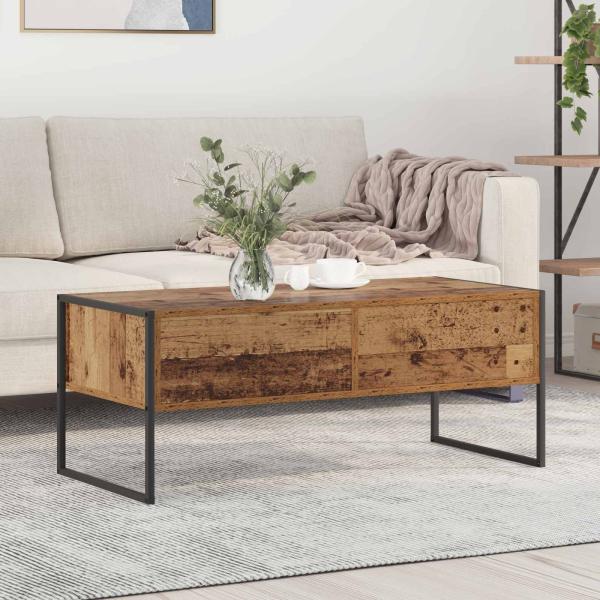 ARDEBO.de - Couchtisch Altholz 100 x 46 x 40 cm Holzwerkstoff