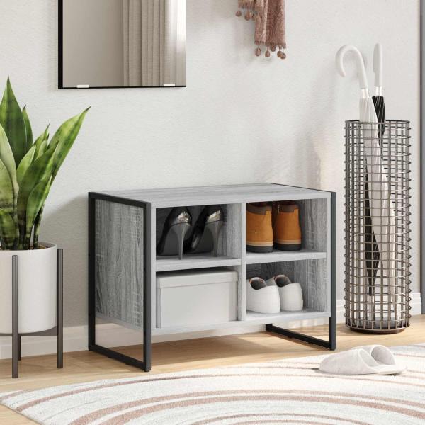 ARDEBO.de - Schuhschrank Graues Sonoma 60 x 35 x 44 cm Holzwerkstoff