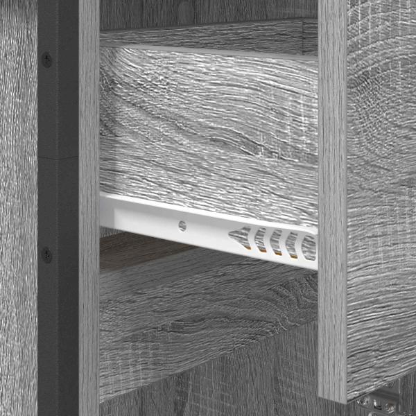 Badezimmerschrank Graues Sonoma 40 x 30 x 100 cm Holzwerkstoff