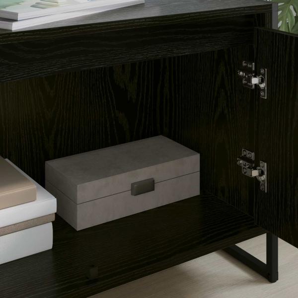 TV-Schränk Schwarz Eichen-Optik 140 x 36 x 49,5 cm