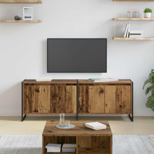 ARDEBO.de - TV-Schränk Altholz 140 x 36 x 49,5 cm Holzwerkstoff