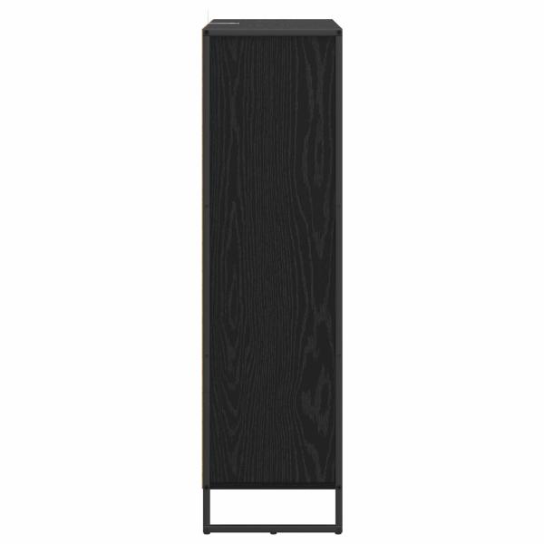 Bücherregal Schwarz Eichen-Optik 99,5 x 30 x 108,5 cm