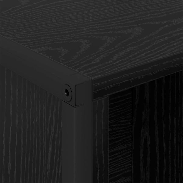 Bücherregal Schwarz Eichen-Optik 99,5 x 30 x 108,5 cm