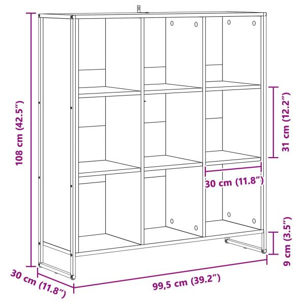 Bücherregal Altholz 99,5 x 30 x 108,5 cm Holzwerkstoff