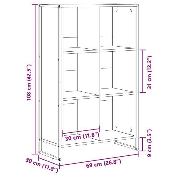 Bücherregal Kunsthandwerk Eiche 99,5 x 30 x 108,5 cm