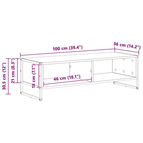 TV-Schränk Sonoma 100 x 36,5 x 30,5 cm Holzwerkstoff