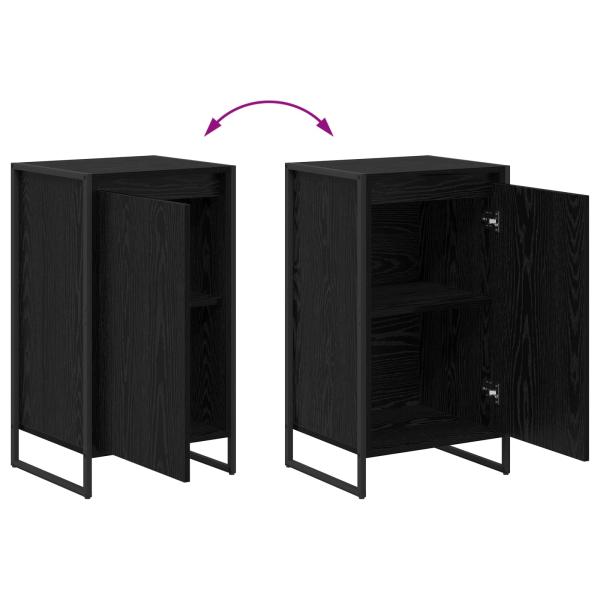 Sideboard Schwarz Eichen-Optik 43 x 36 x 75,5 cm Holzwerkstoff