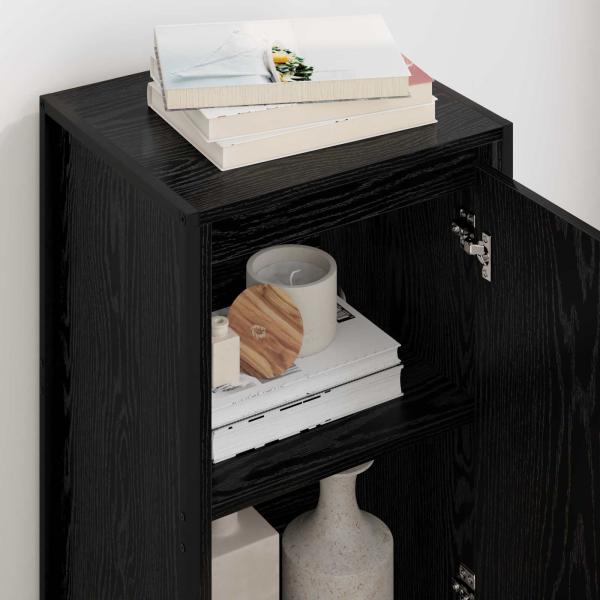 Sideboard Schwarz Eichen-Optik 43 x 36 x 75,5 cm Holzwerkstoff