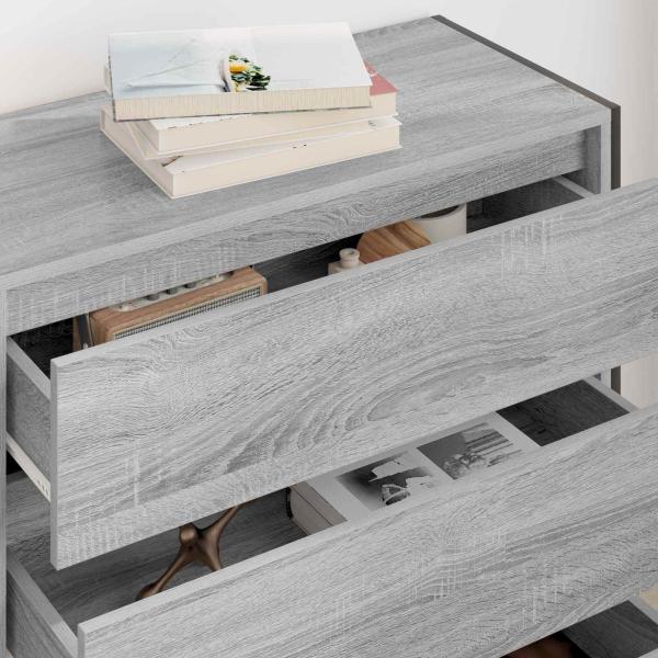 Sideboard Graues Sonoma 79 x 36 x 75.5 cm Holzwerkstoff