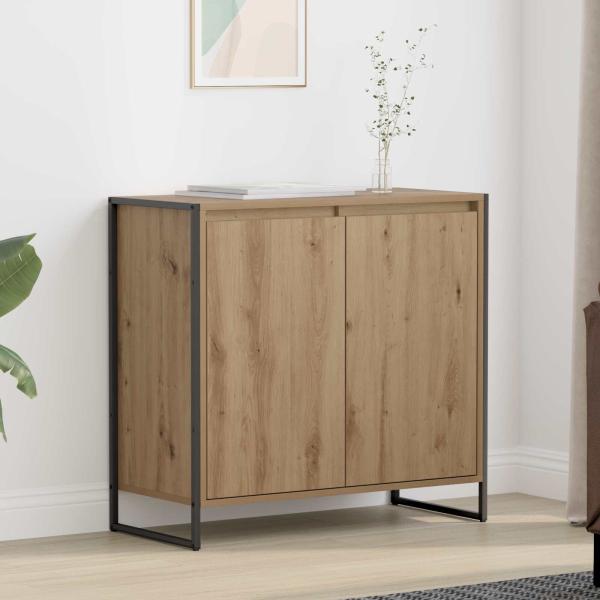 ARDEBO.de - Seitenschrank Kunsthandwerk Eiche 79 x 36 x 75 cm Holzwerkstoff