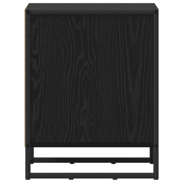 Nachttisch 2 pcs Schwarz Eichen-Optik 39,5 x 30 x 50 cm