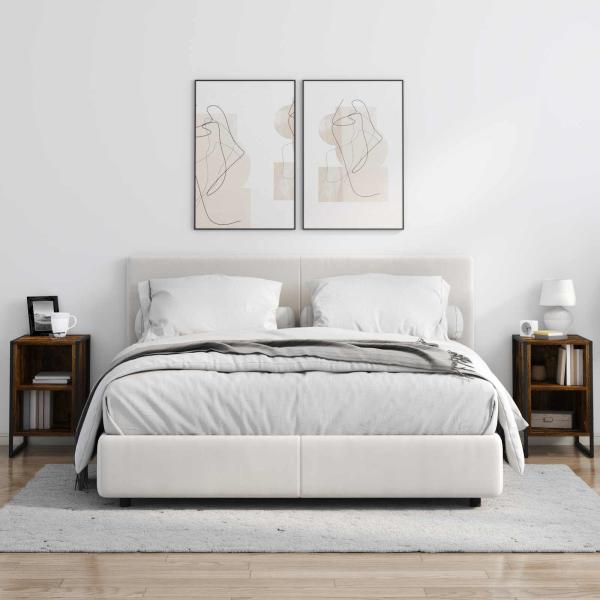 Nachttisch 2 pcs Rauches Eiche 39,5 x 30 x 50 cm Holzwerkstoff