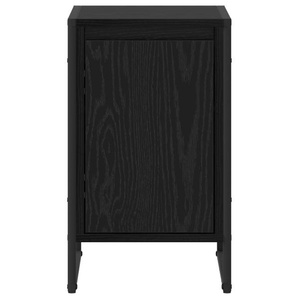 Nachttisch 2 pcs Schwarz Eichen-Optik 39,5 x 30 x 50 cm