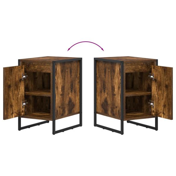 Nachttisch 2 pcs Raucharbe 39,5 x 30 x 50 cm Holzwerkstoff