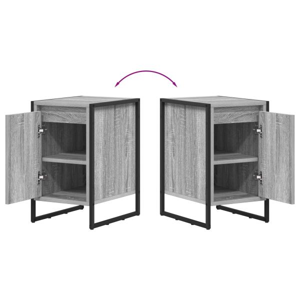 Nachttisch 2 pcs Graues Sonoma 39,5 x 30 x 50 cm Holzwerkstoff