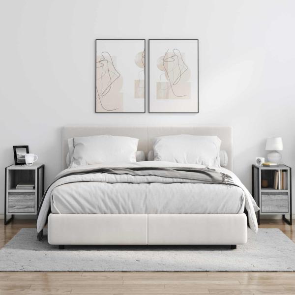 Nachttisch 2 pcs Graues Sonoma 39,5 x 30 x 50 cm Holzwerkstoff