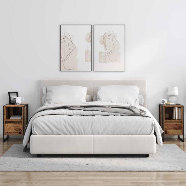 Nachttisch 2 pcs Altholz 39,5 x 30 x 50 cm Holzwerkstoff