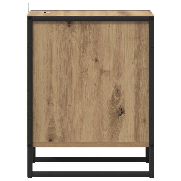 Nachttisch 2 pcs Kunsthandwerk Eiche 39,5 x 30 x 50 cm