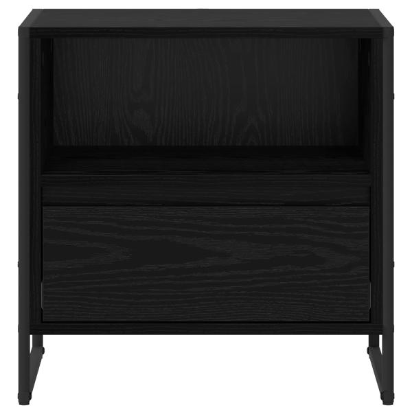 Nachttisch Schwarz Eichen-Optik 50 x 39,5 x 50 cm Holzwerkstoff