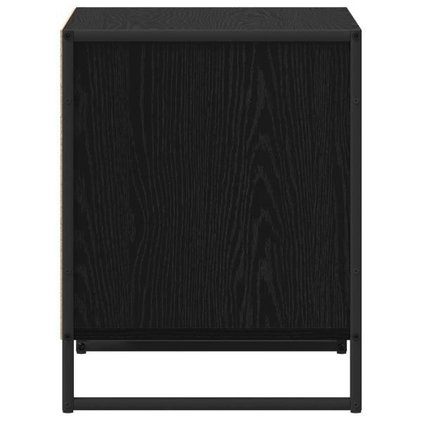 Nachttisch 2 pcs Schwarz Eichen-Optik 50 x 39,5 x 50 cm