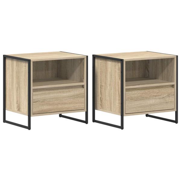 Nachttisch 2 pcs Sonoma 50 x 39,5 x 50 cm Holzwerkstoff