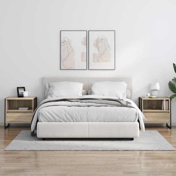 Nachttisch 2 pcs Sonoma 50 x 39,5 x 50 cm Holzwerkstoff