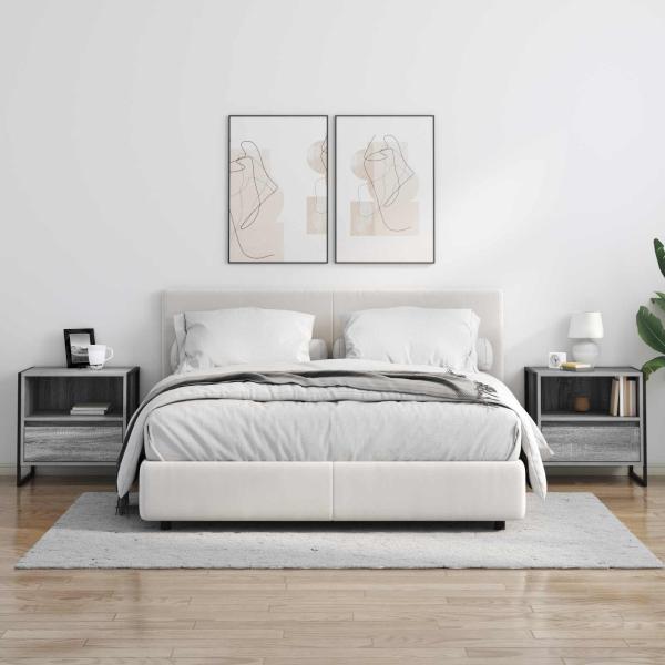 Nachttisch Graues Sonoma 50 x 39,5 x 50 cm Holzwerkstoff