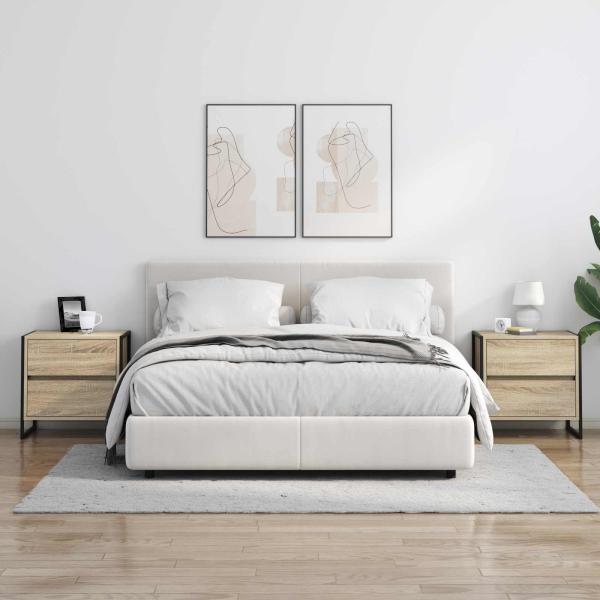 Nachttisch 2 pcs Sonoma 50 x 39,5 x 50 cm Holzwerkstoff