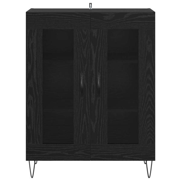 Sideboard Schwarz Eichen-Optik 69,5 x 34 x 90 cm Holzwerkstoff