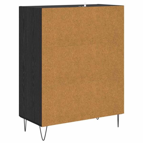 Sideboard Schwarz Eichen-Optik 69,5 x 34 x 90 cm Holzwerkstoff