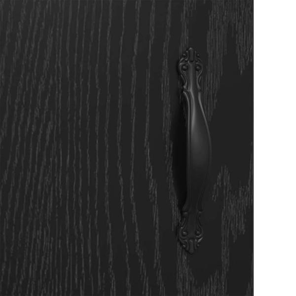 Sideboard Schwarz Eichen-Optik 69,5 x 34 x 90 cm Holzwerkstoff