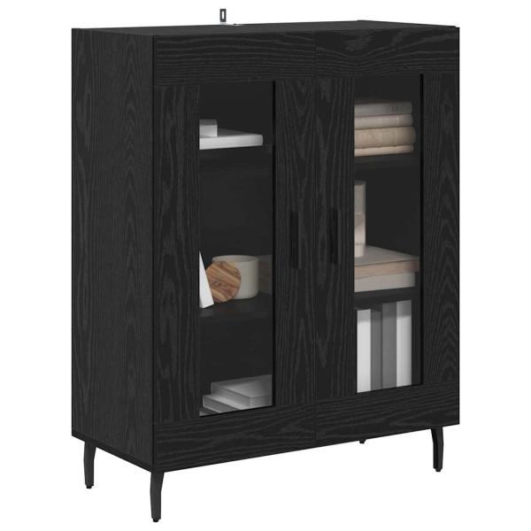Sideboard Schwarz Eichen-Optik 69,5 x 34 x 90 cm Holzwerkstoff