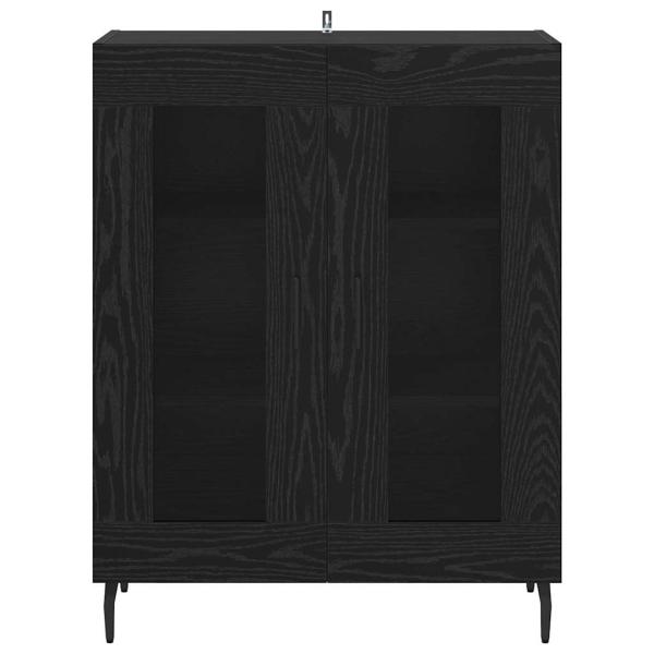 Sideboard Schwarz Eichen-Optik 69,5 x 34 x 90 cm Holzwerkstoff