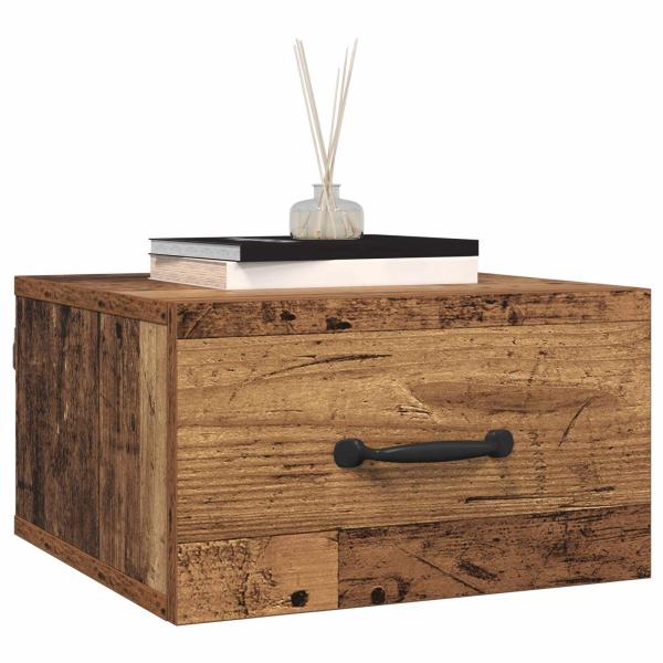 Nachttisch mit Schubladen Altholz 35 x 35 x 20 cm Holzwerkstoff
