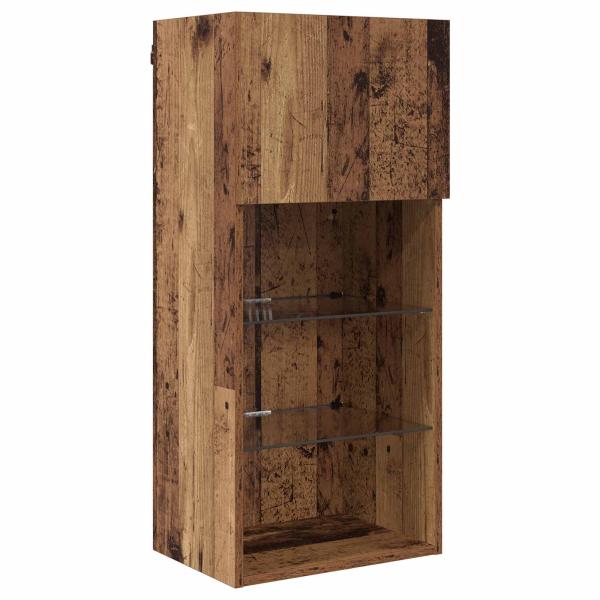 TV-Wandgeräte 6 pcs Schwarz Eichen-Optik 100 x 30 x 40 cm