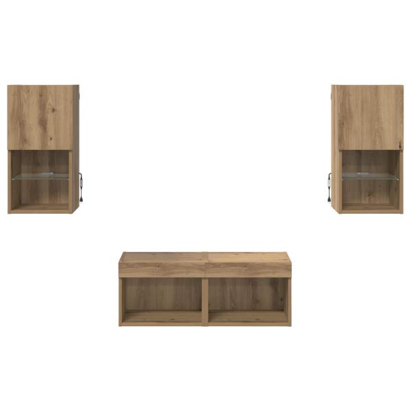 TV-Wandregale 4 pcs Artisan-Eiche 30,5 x 30 x 60 cm
