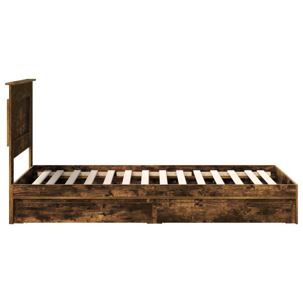 Bettrahmen Geräucherte Eiche 90 x 200 cm Holzwerkstoff