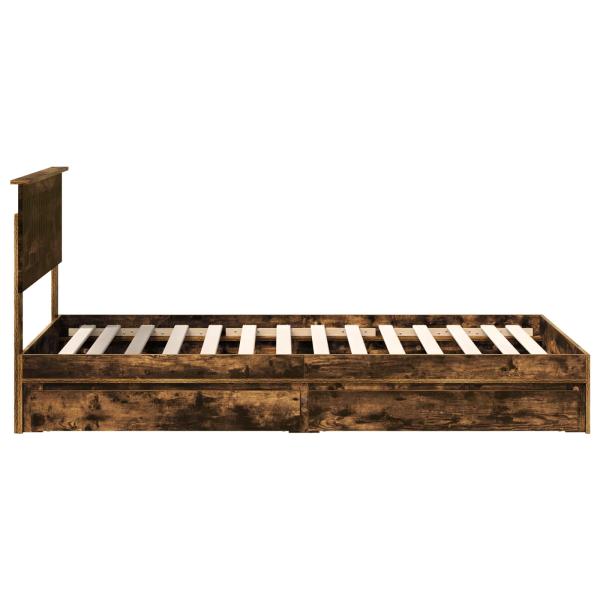Bettrahmen Geräucherte Eiche 100 x 200 cm Holzwerkstoff