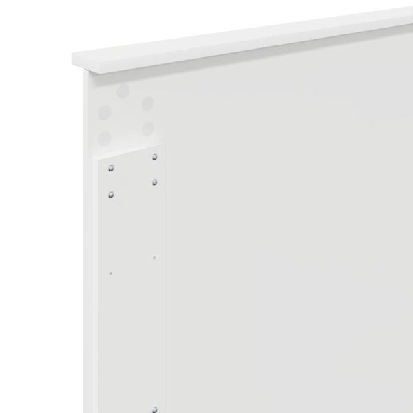 Bettrahmen mit Schubladen Weiß 75 x 190 cm Holzwerkstoff