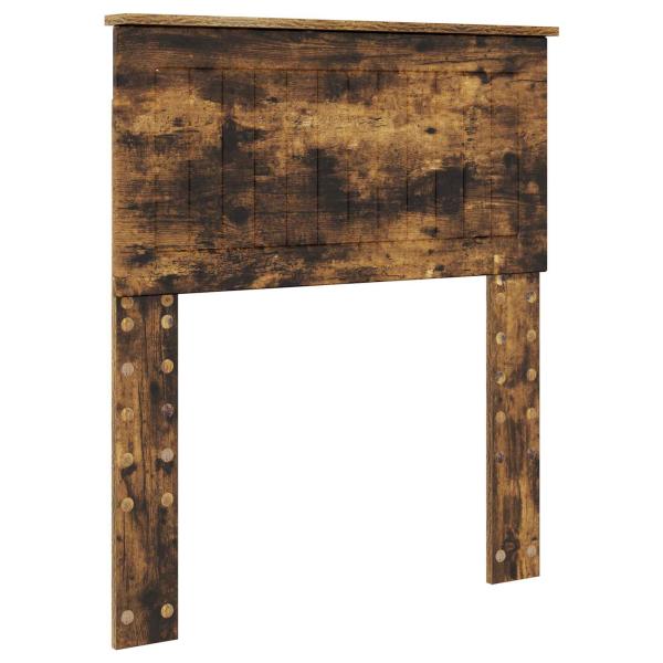 Bettrahmen Rauchige Eiche und Silber 75 x 190 cm Holzwerkstoff