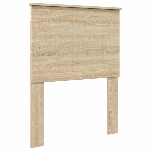 Bettrahmen Sonoma Eiche und Silber 75 x 190 cm Holzwerkstoff